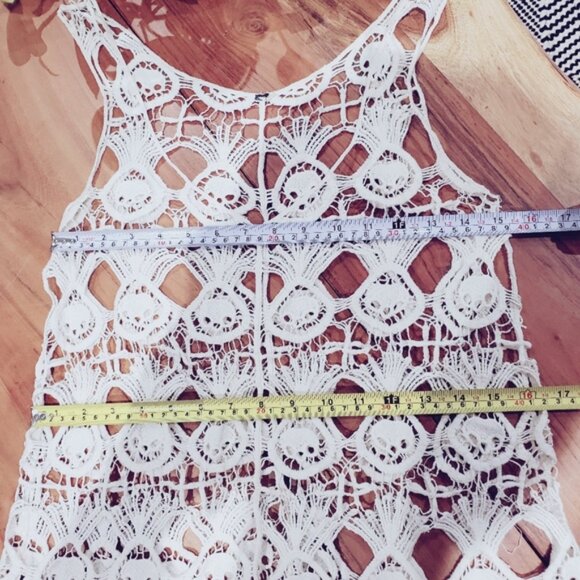 FREE PEOPLE- Boho Pineapple Stitch Crochet Beach Tunic Cover Up - Picture 14 of 14